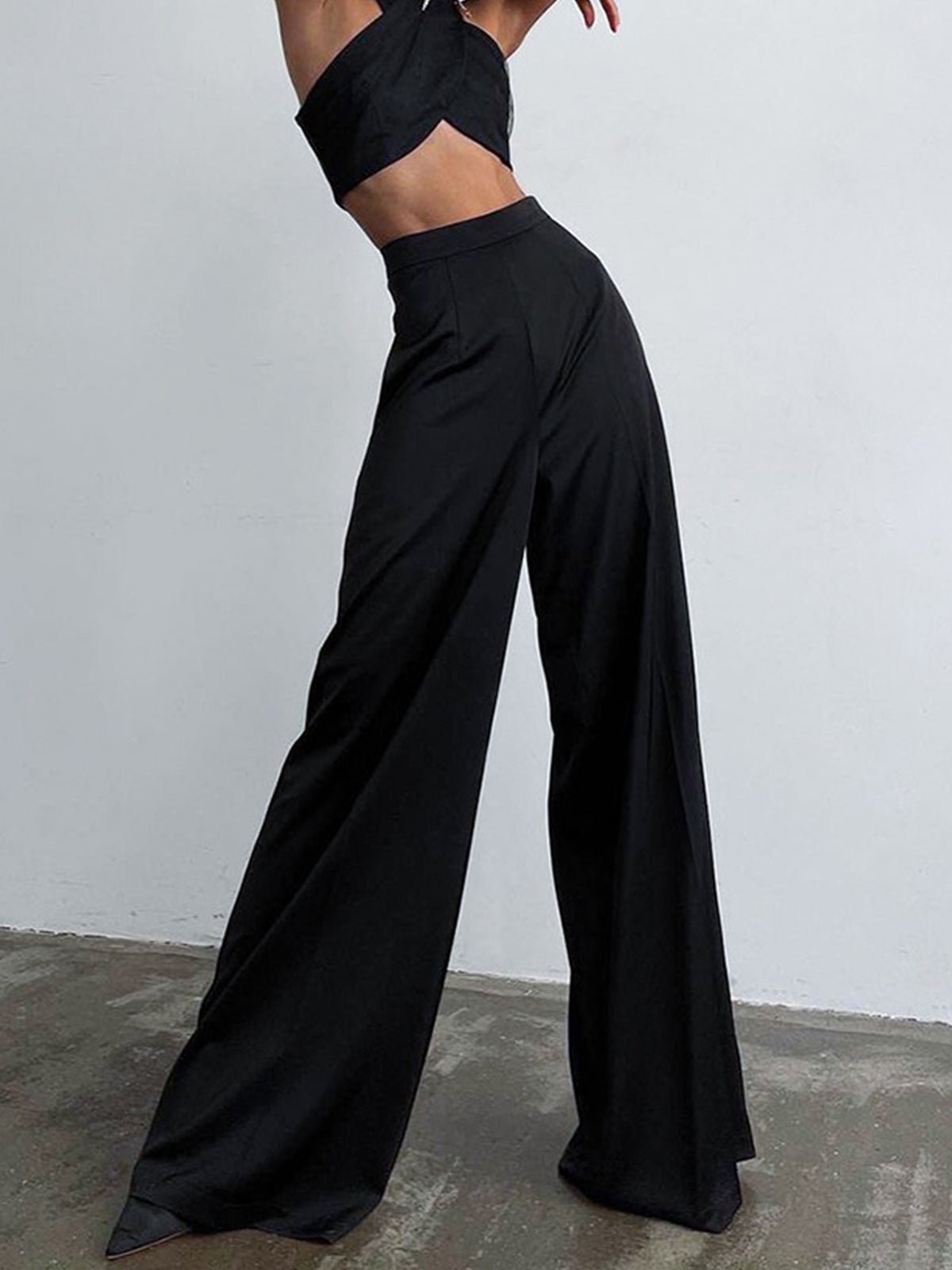 Oversized Satin Wide Leg Dress Pants - 图片 5