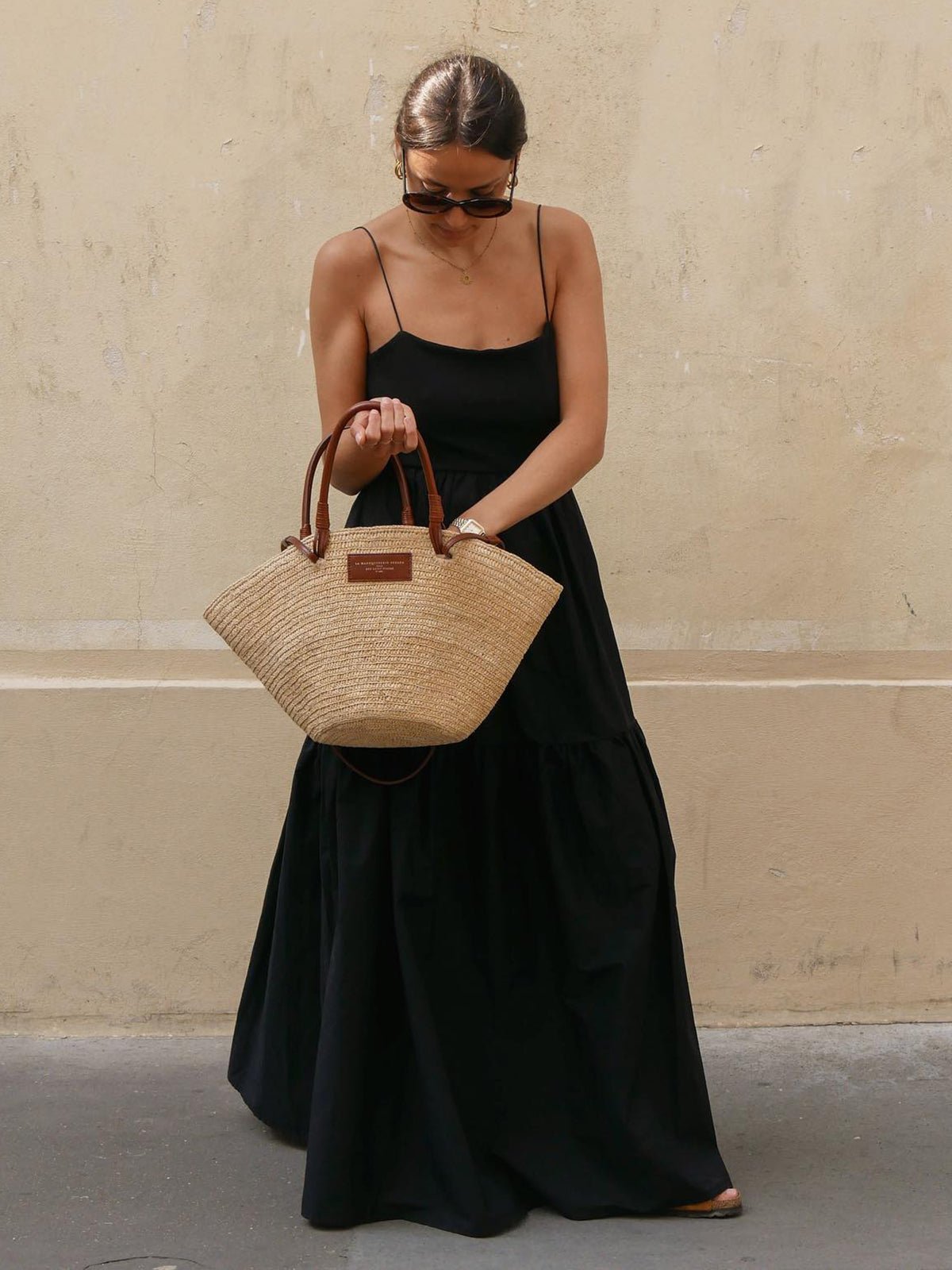 Solid Backless Long Dress - 图片 5