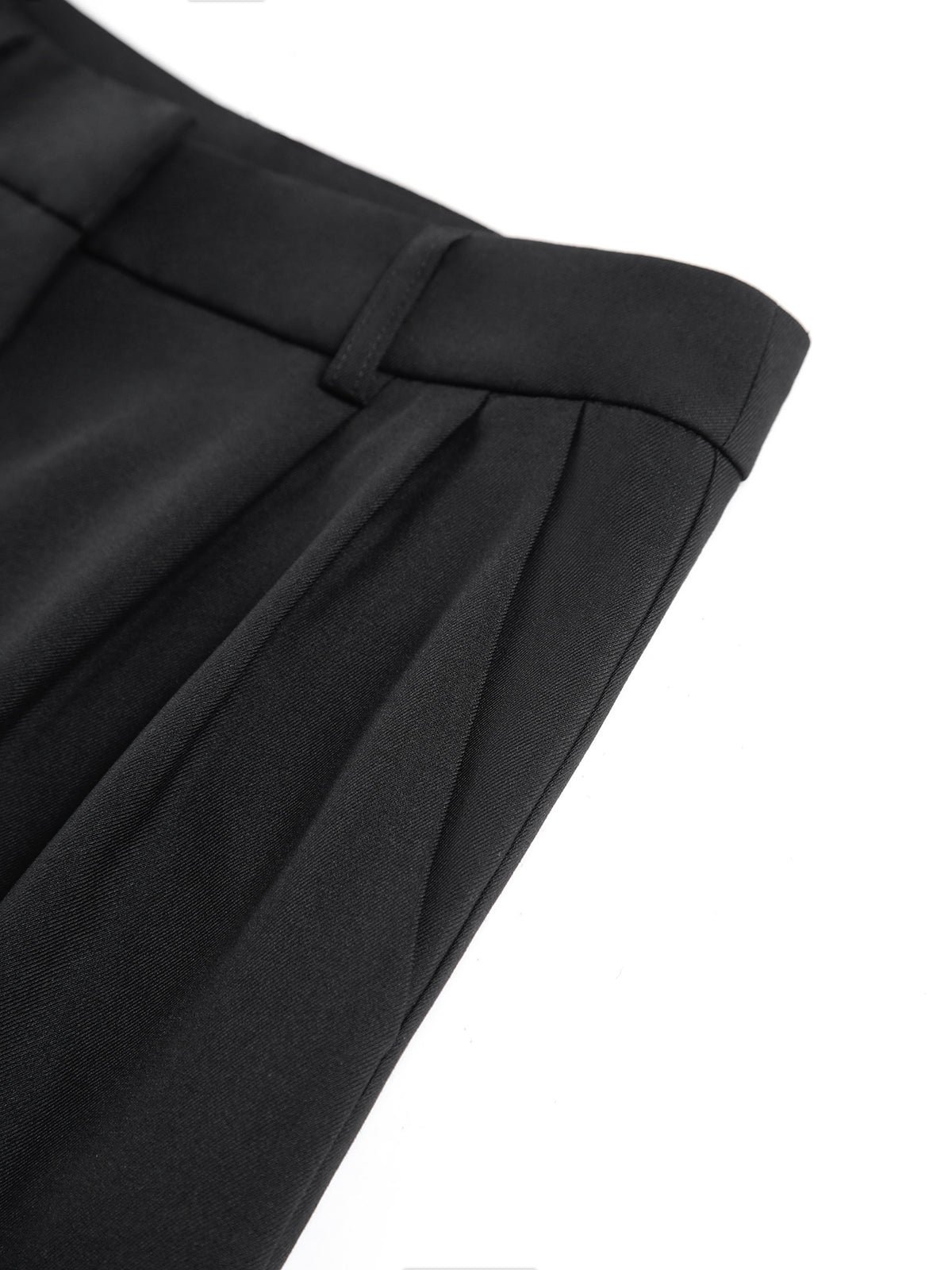 Solid Wide Leg Pants Without Belt - 图片 8