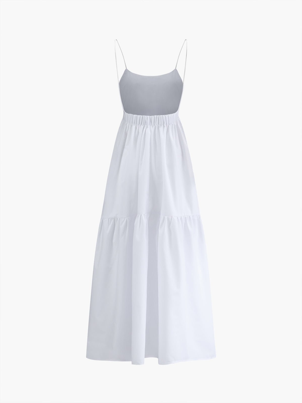 Solid Backless Long Dress - 图片 8
