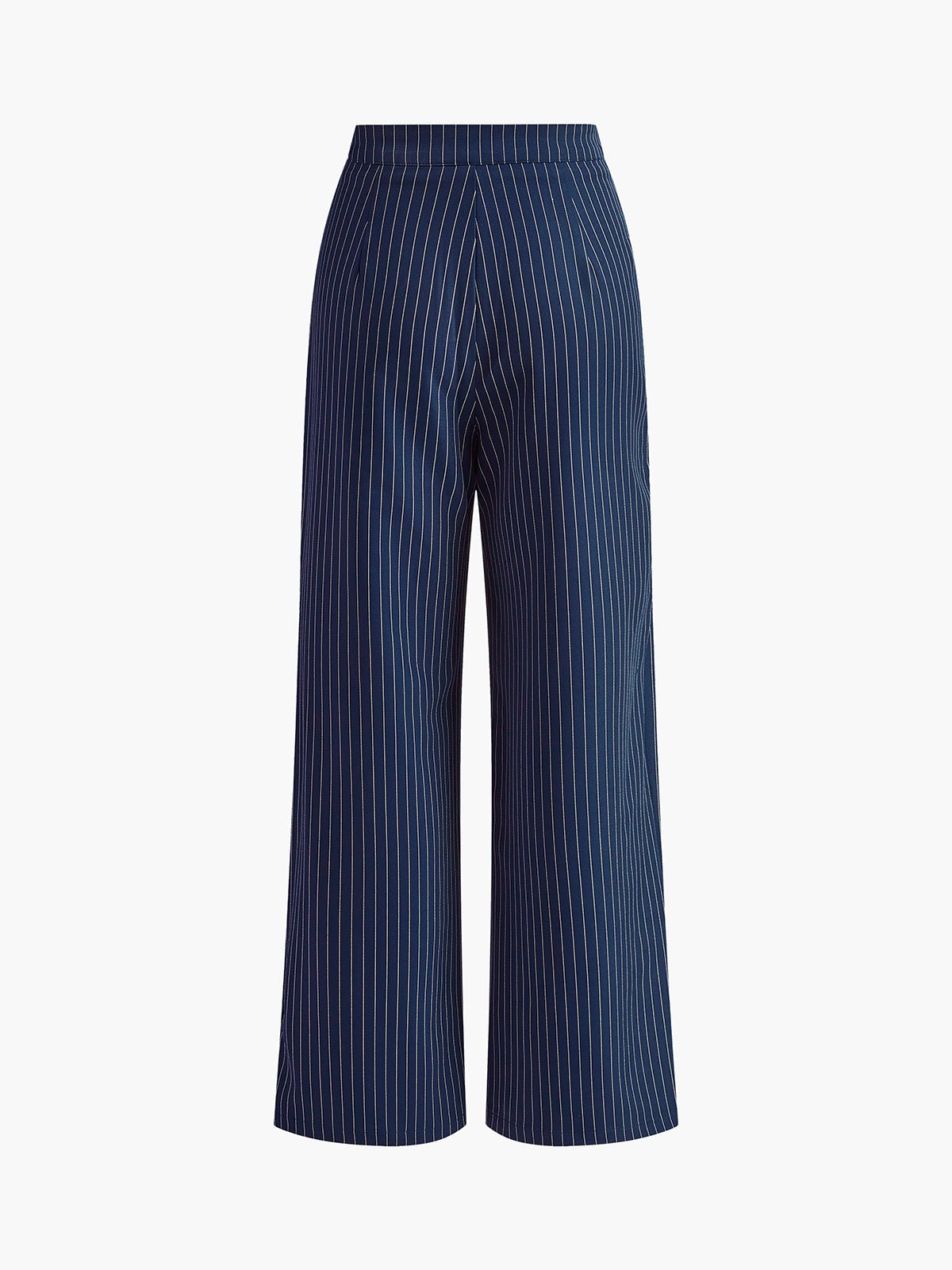 Pinstripe Pleated Wide-Leg Pants - 图片 6