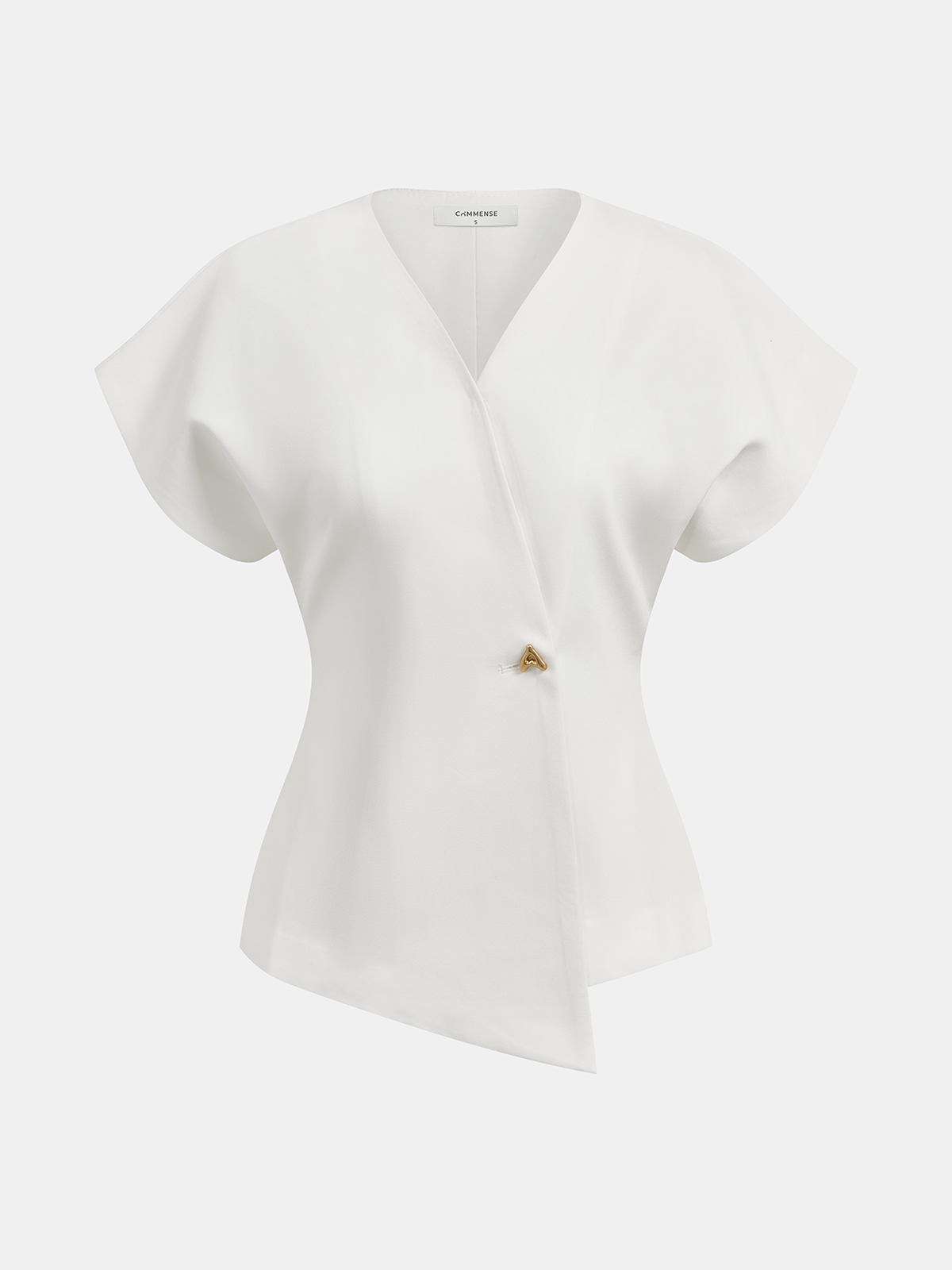 Trendy V-Neck Button Down Blouse - 图片 6