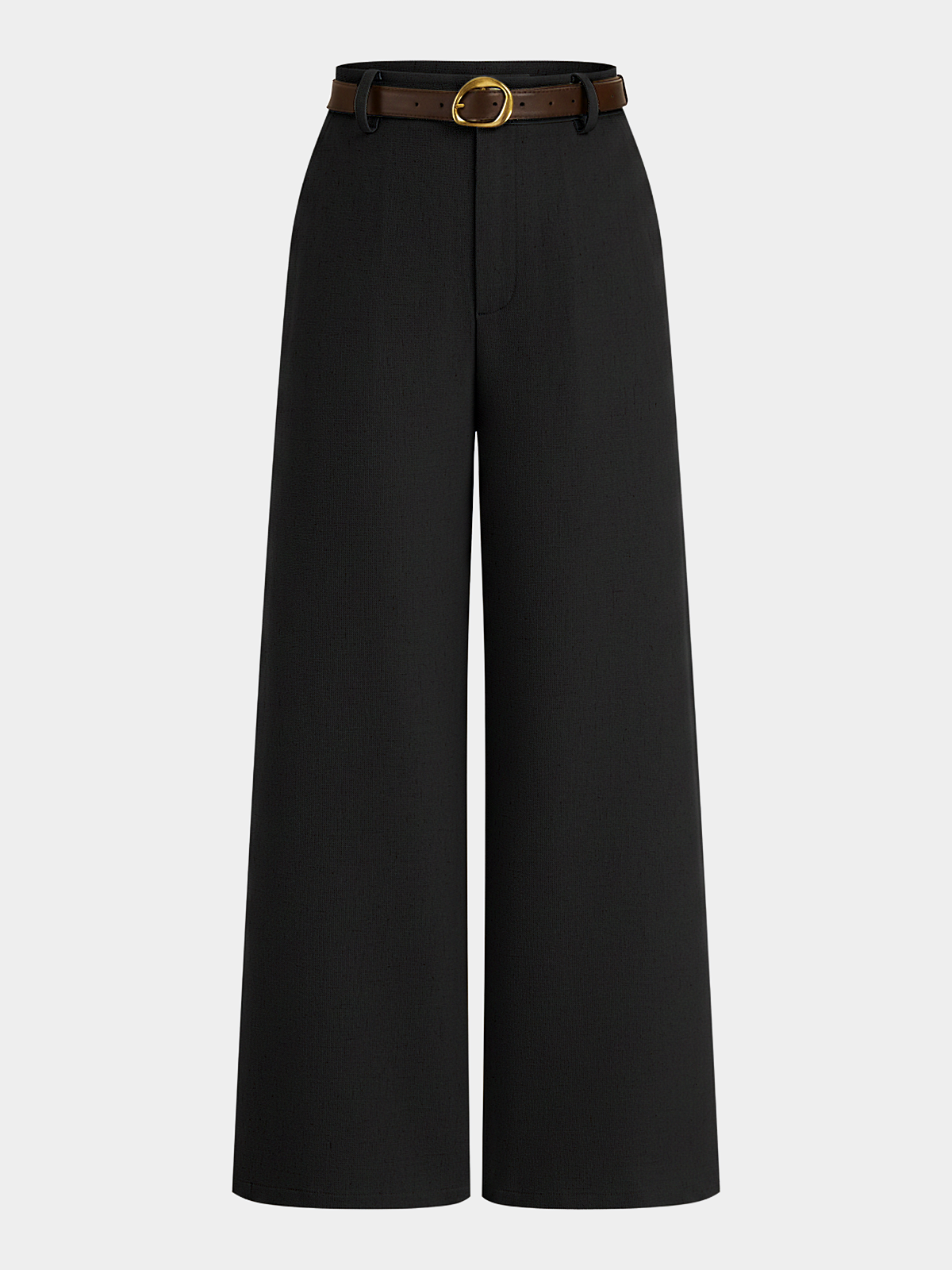 Belted Linen-Blend Wide-Leg Pants - 图片 6