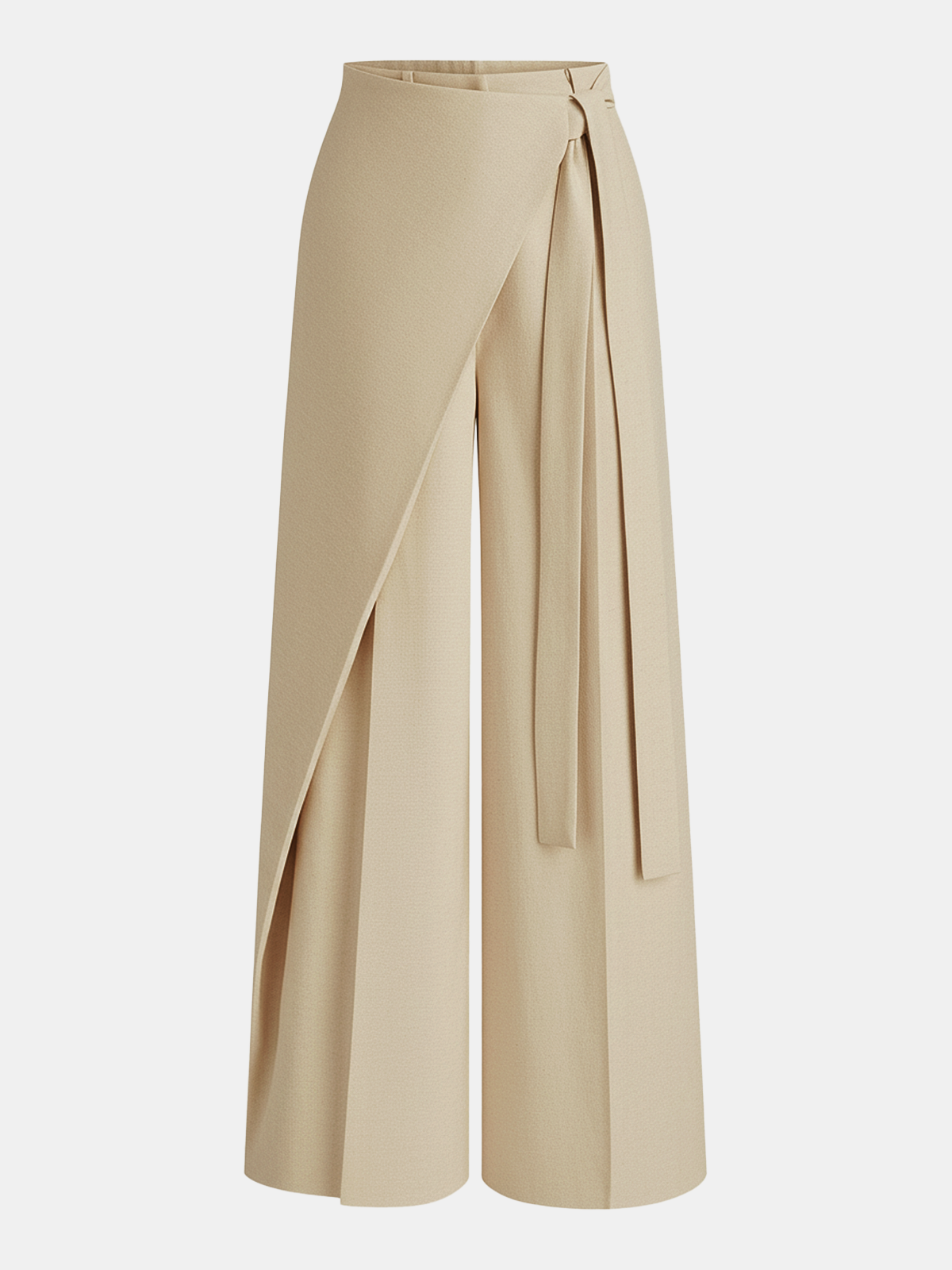 Asymmetric Wrap Wide-Leg Pants - 图片 6