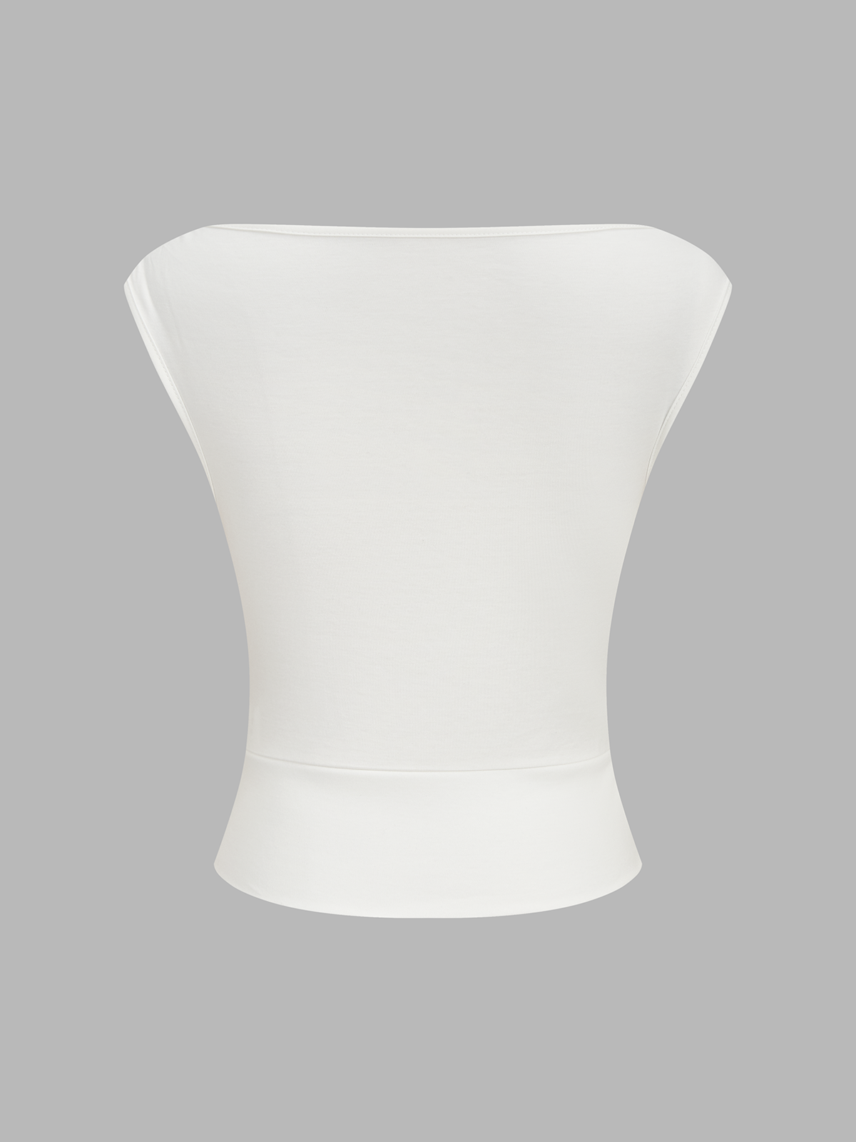 Asymmetric Neckline Ruched Blouse - 图片 3