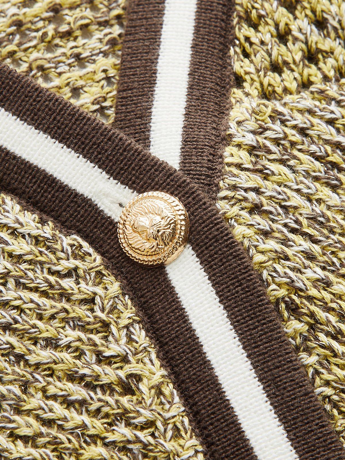 Contrast Trim Textured Knit Top - 图片 4
