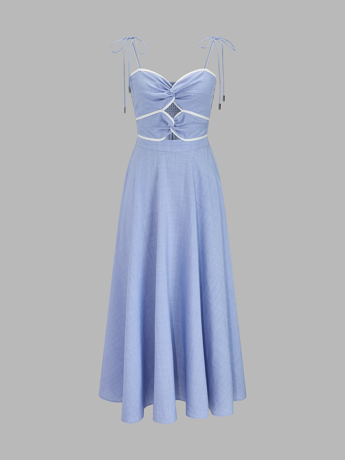 Cutout Tie Strap Maxi Dress - 图片 2
