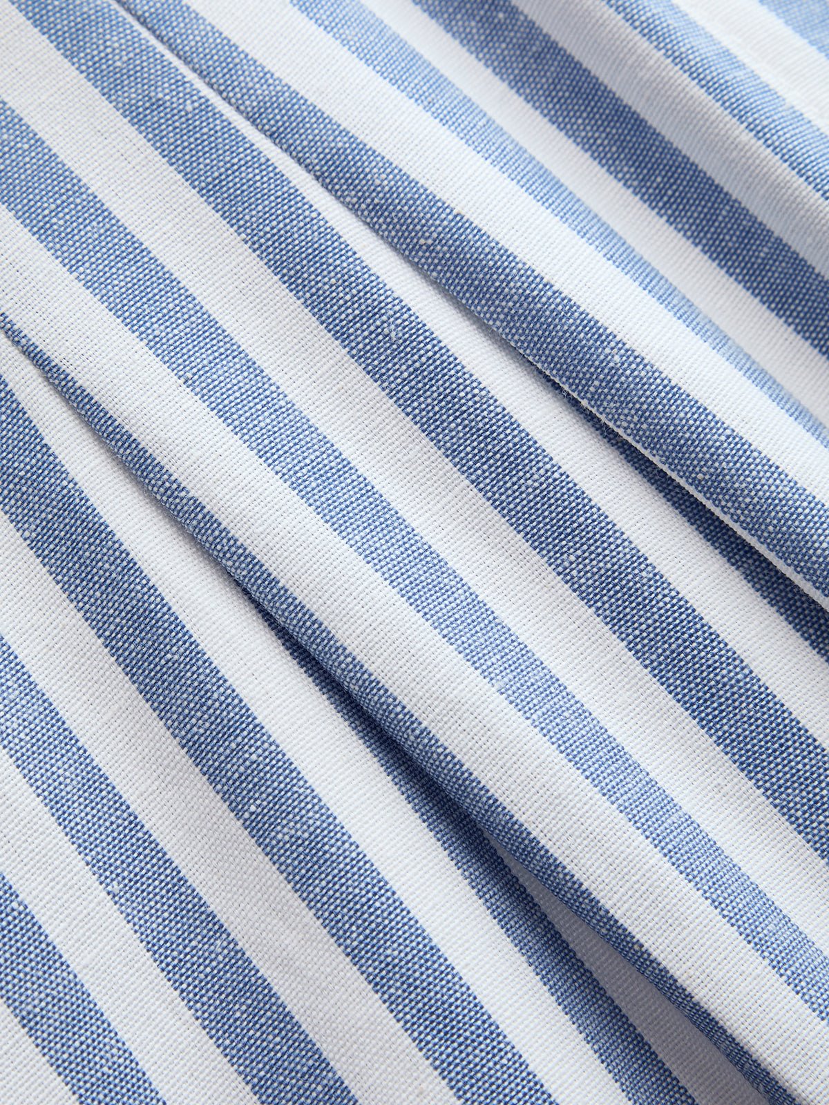 Halter Tie Front Striped Romper - 图片 5